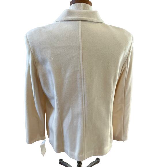 Andrea Viccaro Cream Wool Cashmere Blend Blazer 14 - Picture 5 of 8